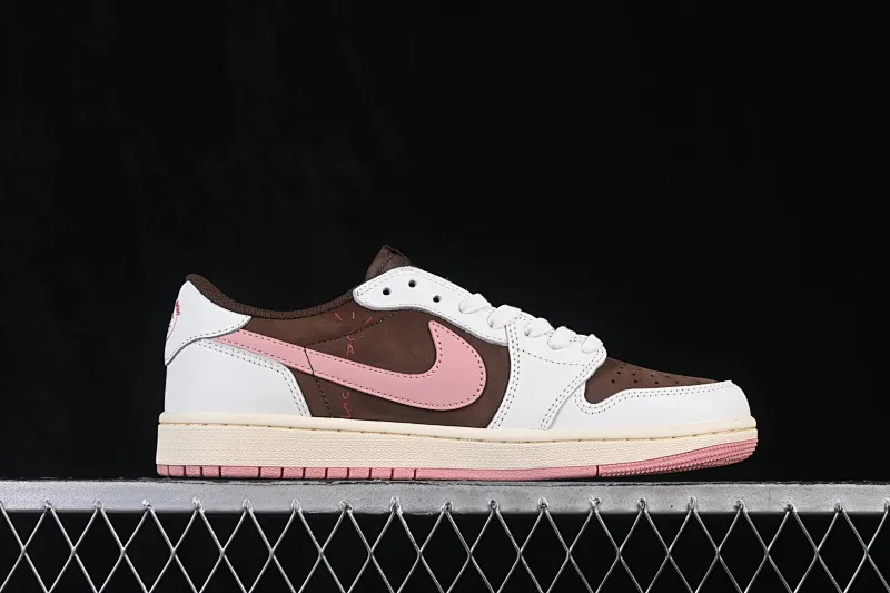 All categories Air Jordan Jordan series basketball shoes Air Jordan 1 Low ZG version Travis Scott x Air Jordan 1 Low OG AJ1 Joe 1 undercut low top full head layer DZ4137-206